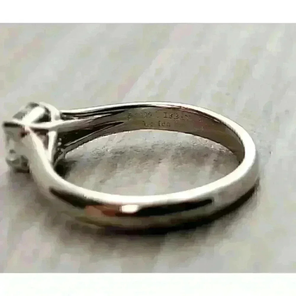 Tiffany & Co Platinum Lucida © .36ct Diamond Engagement Ring Discontinued Size 3 - Picture 14 of 15